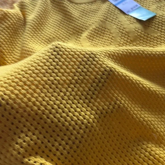 Michael Kors Yellow Crew Neck Sweater with Textured Knit - Picture 10 of 11